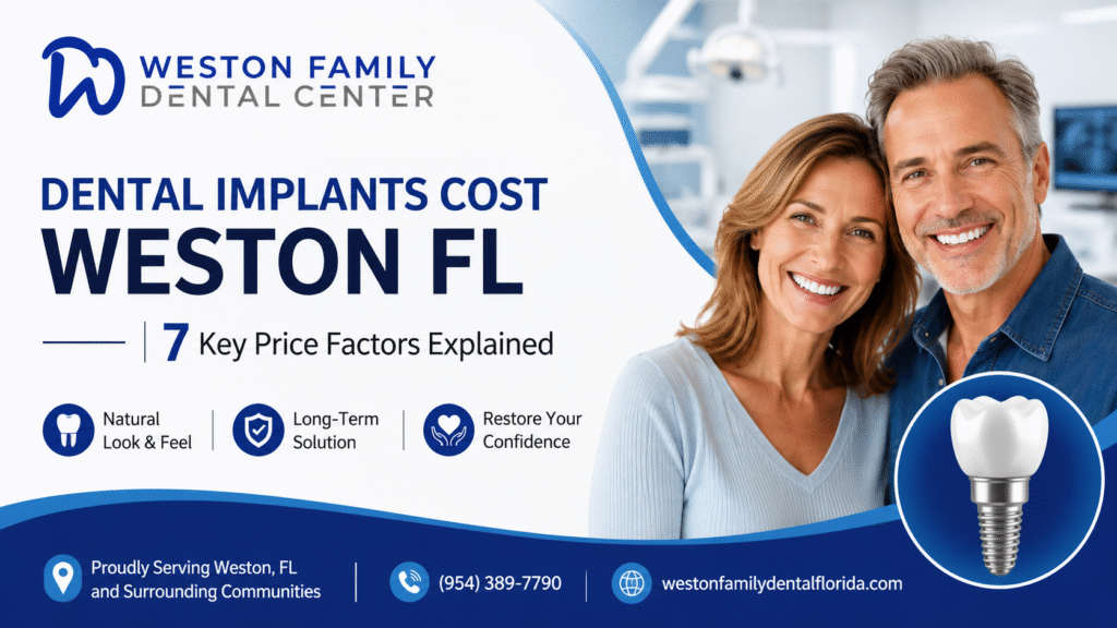 Dental implants cost Weston FL – 7 key price factors