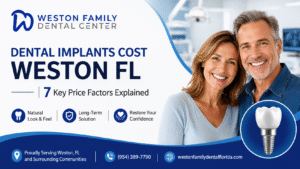 Dental implants cost Weston FL – 7 key price factors